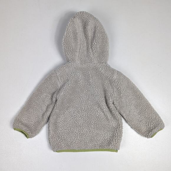 Baby Boden Jacket Boys 18-24m Teddy Bear Faux Sherpa Full Zip Hooded - Picture 3 of 5